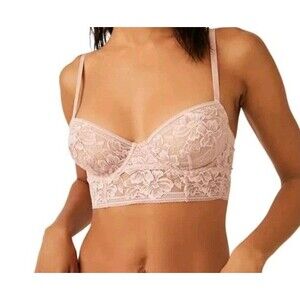 NWT Free People Sorento Demi Longline Underwire Bra  In lavender Pink Size 32C